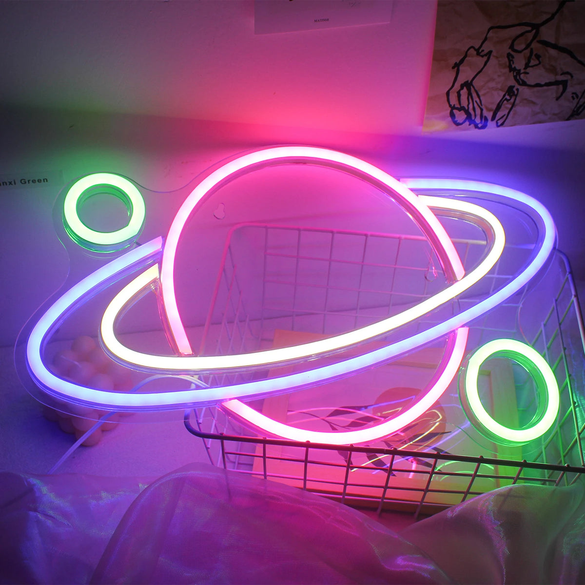 Planeet – LED-neonbord (5 V USB)