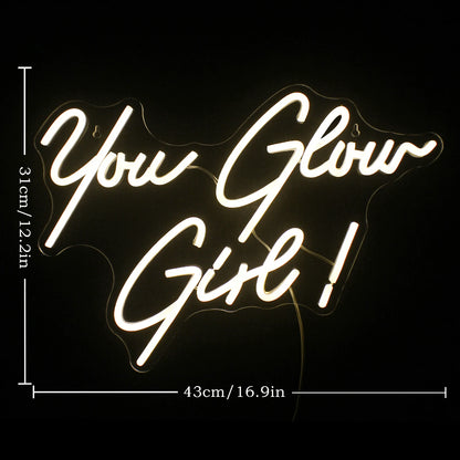 You Glow Girl 5V USB LED Neon Sign - Budget Friendly