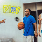 Play – Basketbal in plaats van de A – LED-neonbord (5 V USB)