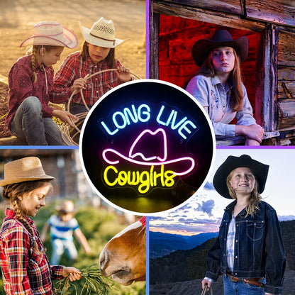 Long Live Cowgirls 5V USB LED Neon Sign - Budget Friendly