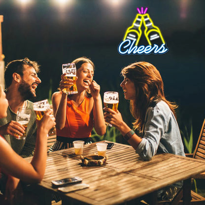 Bar Cheers 5V USB LED Neon Sign - Budget Friendly