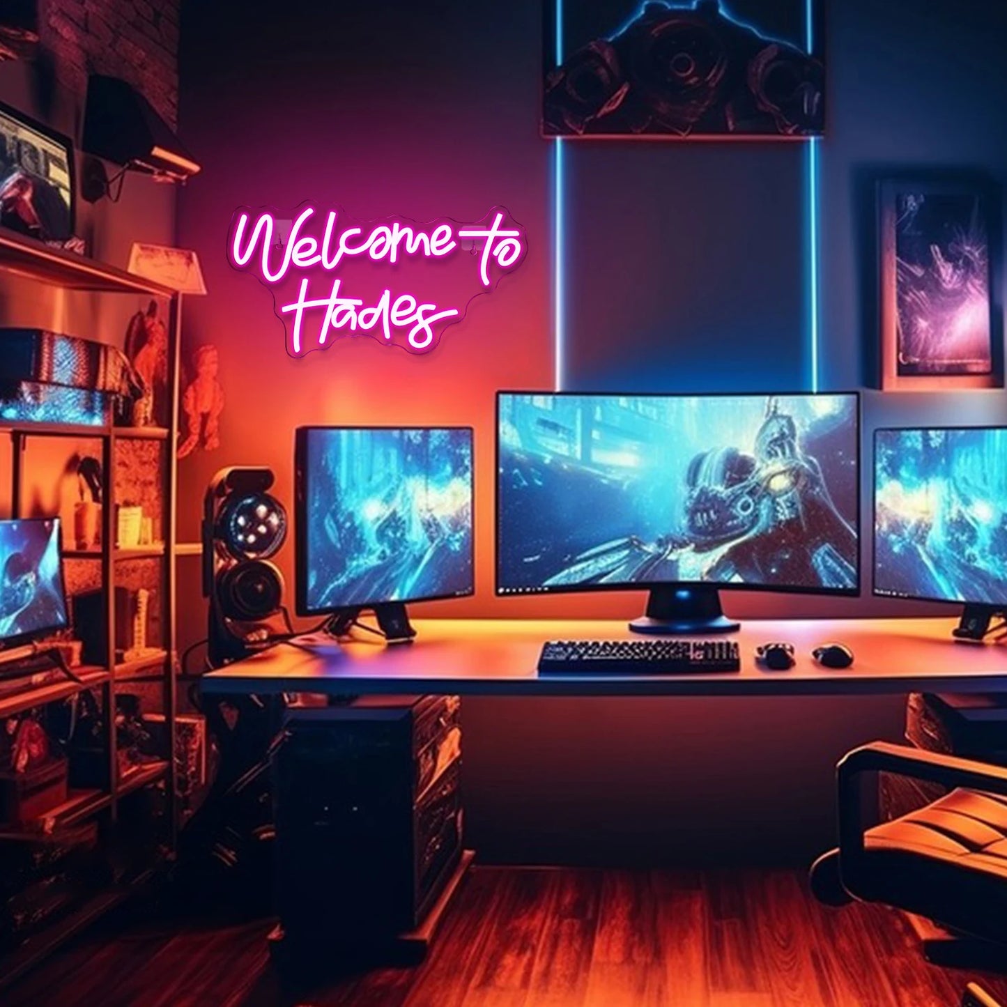Welcome to Hades 5V USB LED Neon Sign - Budget Friendly