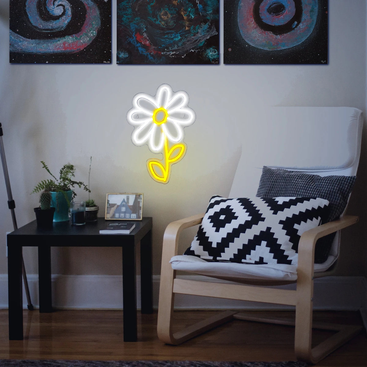 Cute Cartoon Daisy Flower 5V USB LED Neon Sign - Budget Friendly