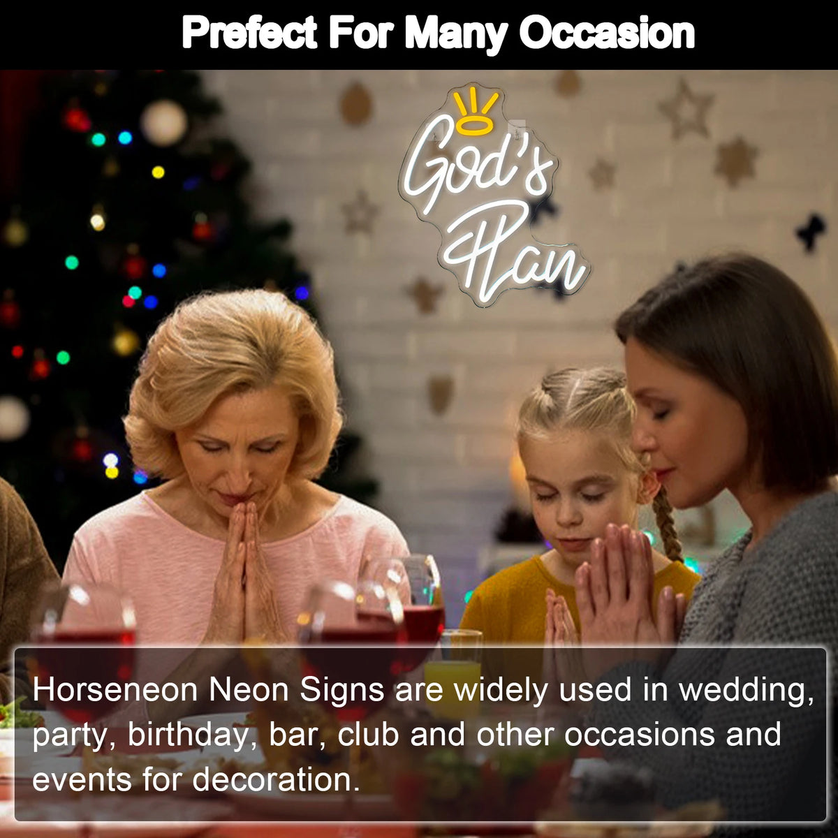 God's Plan Letter – LED-neonbord (5 V USB)