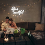 Life is beautiful – LED-neonbord (5 V USB)