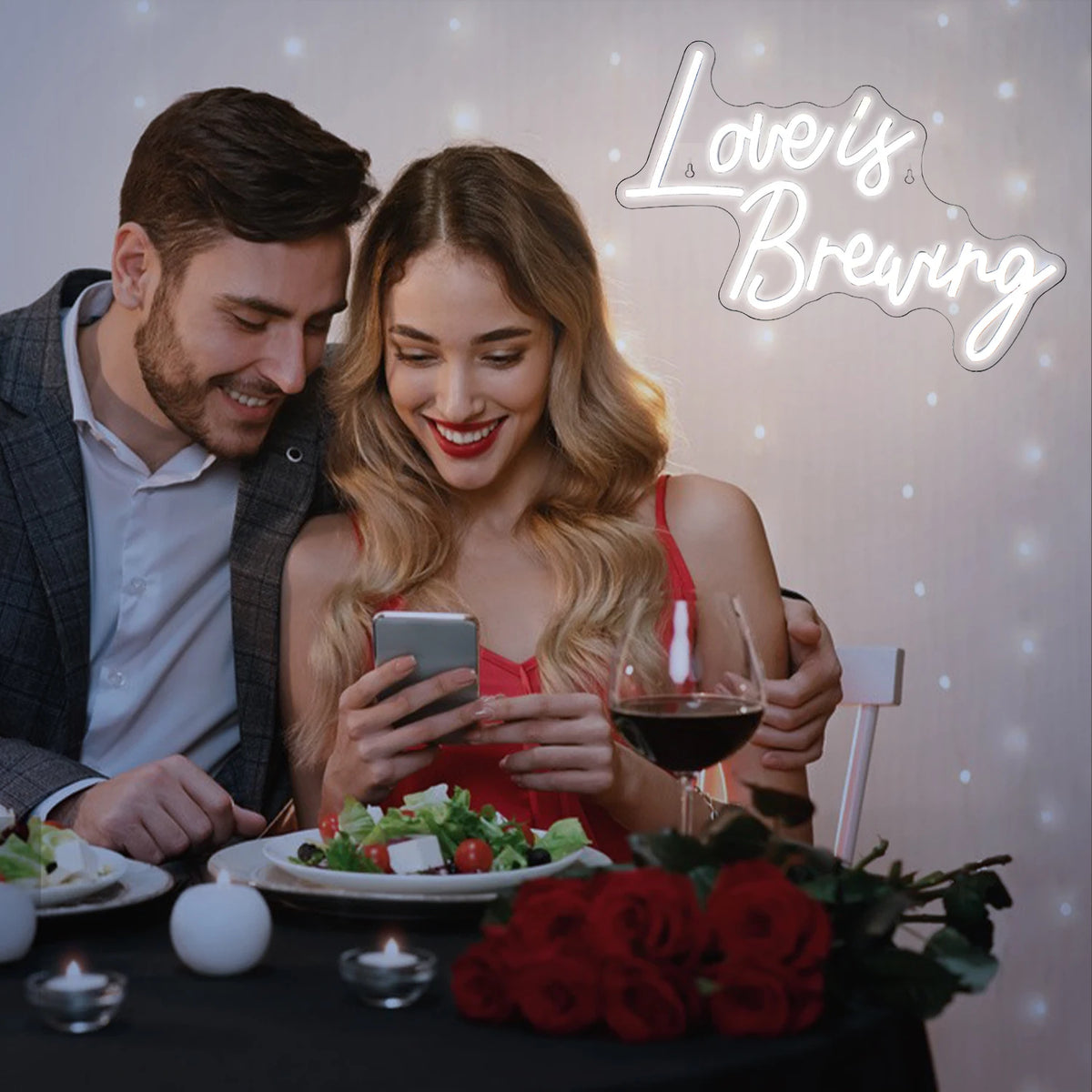 Love Is Brewing – LED-neonbord (5 V USB)