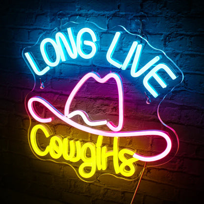 Long Live Cowgirls 5V USB LED Neon Sign - Budget Friendly