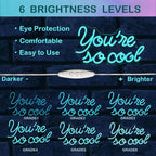 You're so cool – IJsblauwe letters – LED-neonbord (5 V USB)