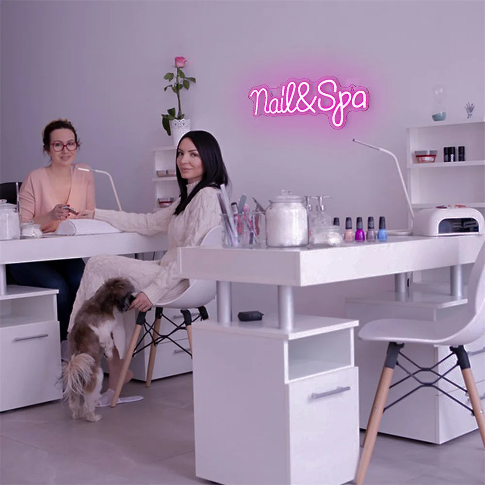 Nail & Spa 5V USB LED Neon Sign - Budget Friendly