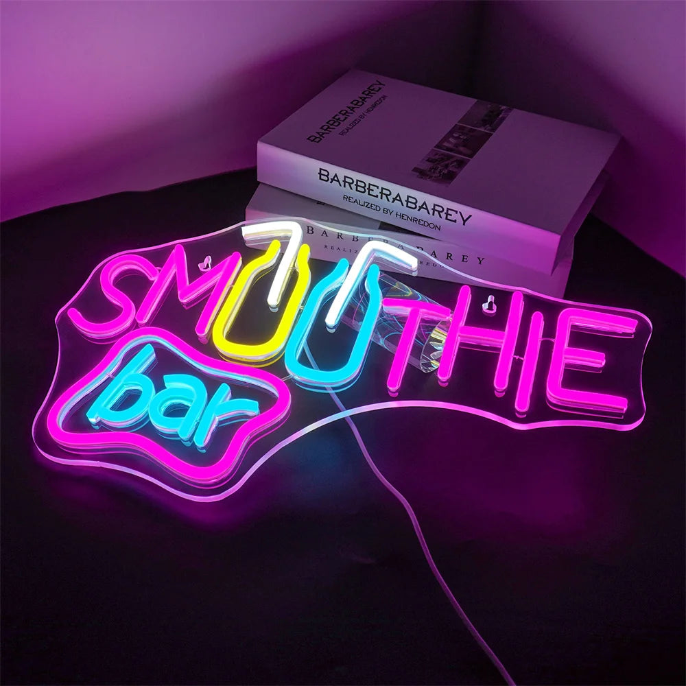 Smoothie Bar 5V USB LED Neon Sign - Budget Friendly