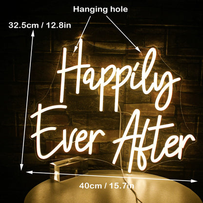 Happily Ever After 5V USB LED Neon Sign - Budget Friendly
