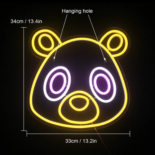 Beer in animestijl – LED-neonbord (5 V USB)