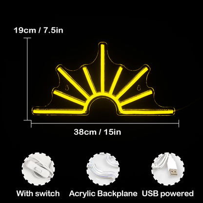 Sun 5V USB LED Neon Sign - Budget Friendly