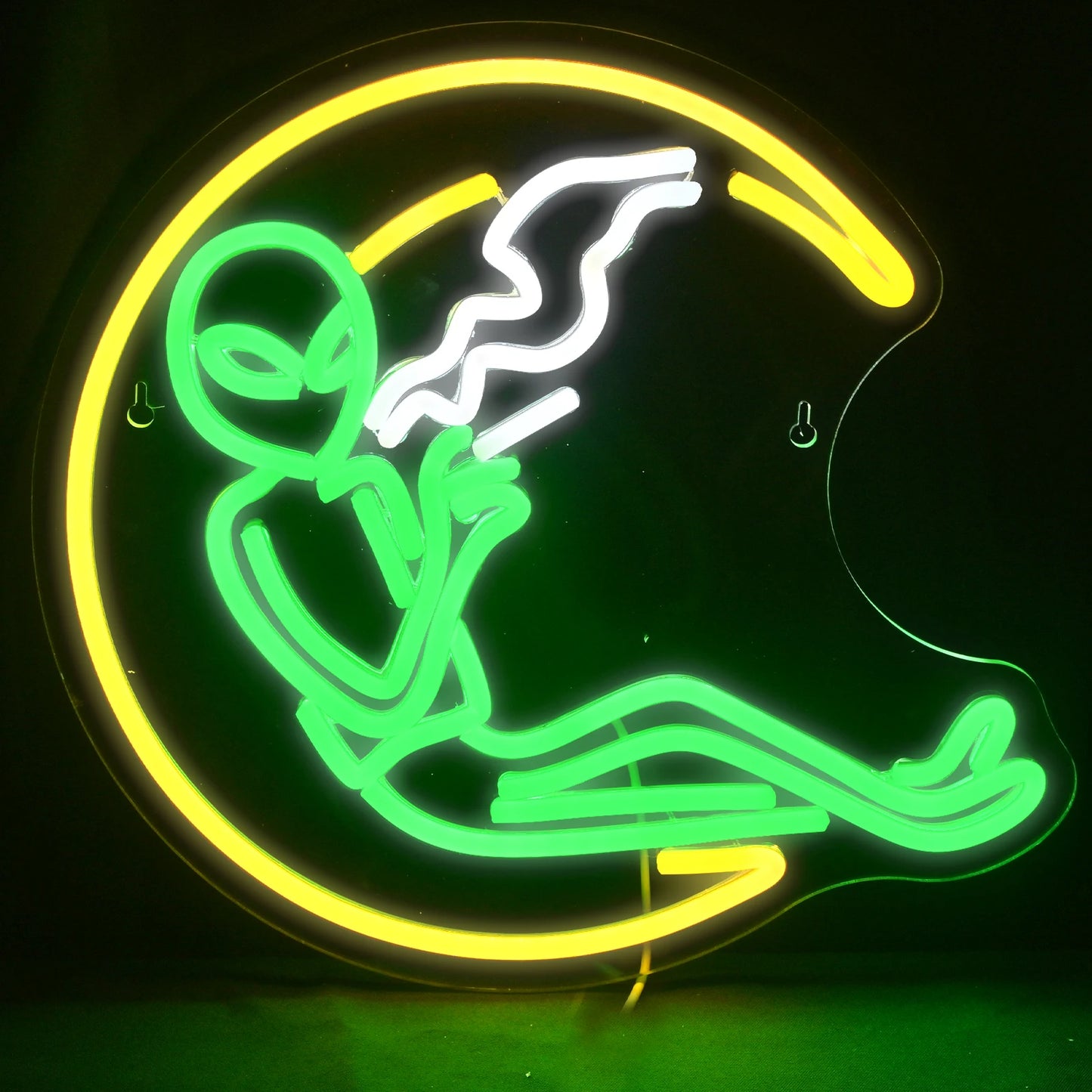 Moon Smoking Alien 5V USB LED Neon Sign - Budget Friendly