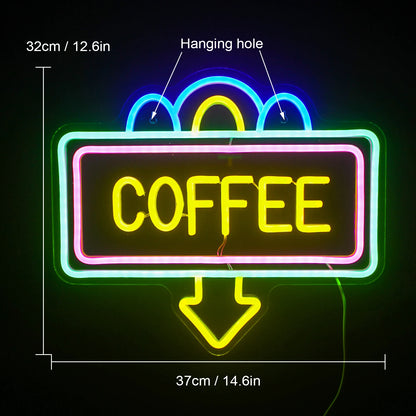 Coffee 5V USB LED Neon Sign - Budget Friendly