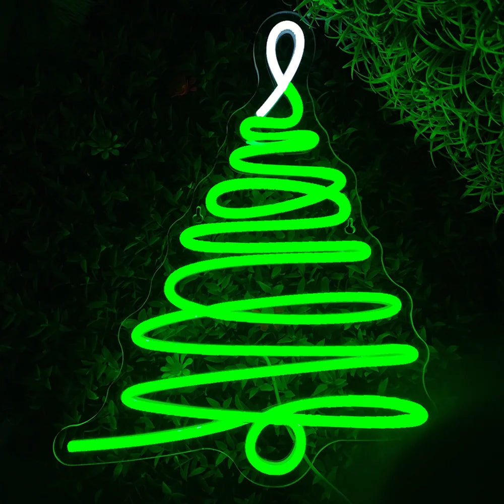 Kerstboom – LED-neonbord (5 V USB)