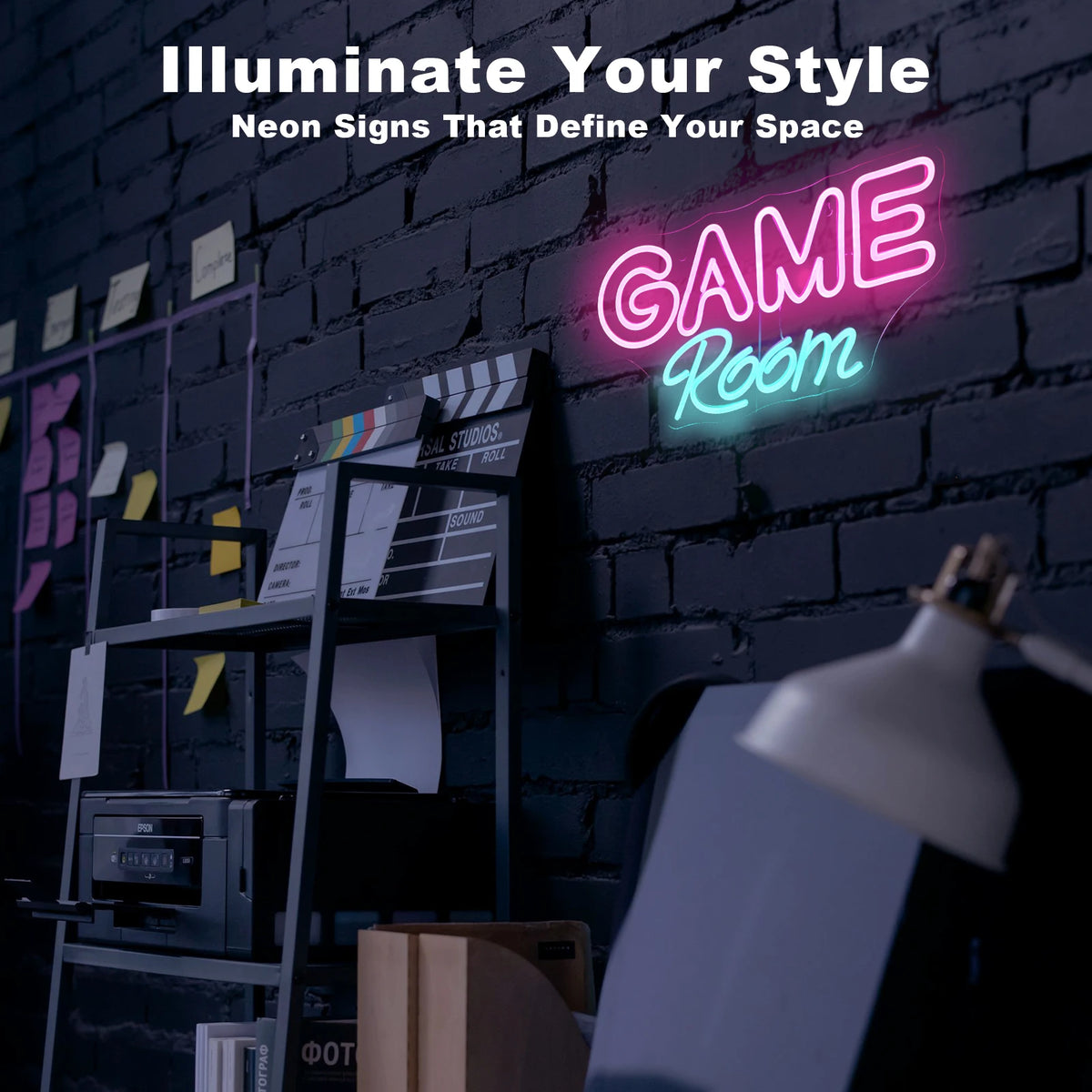 Game Room – LED-neonbord (5 V USB)