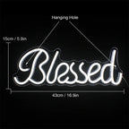 Blessed 5V USB LED Neon Sign - Budget Friendly