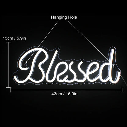 Blessed 5V USB LED Neon Sign - Budget Friendly