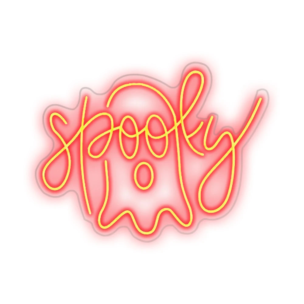 Spooky 5V USB LED Neon Sign - Budget Friendly