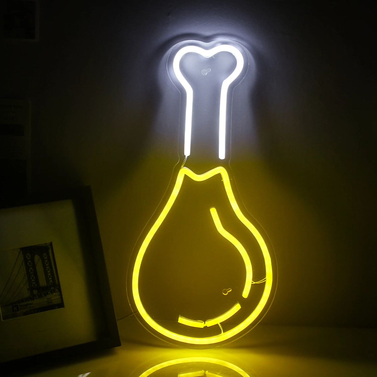 Chicken Drumstick 5V USB LED Neon Sign - Budget Friendly