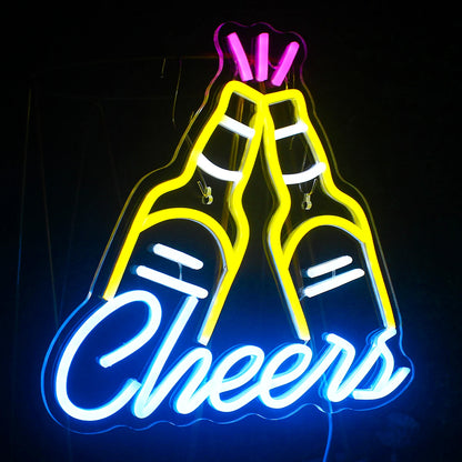 Bar Cheers 5V USB LED Neon Sign - Budget Friendly