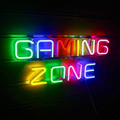 Gaming Zone Colorful 5V USB LED Neon Sign - Budget Friendly