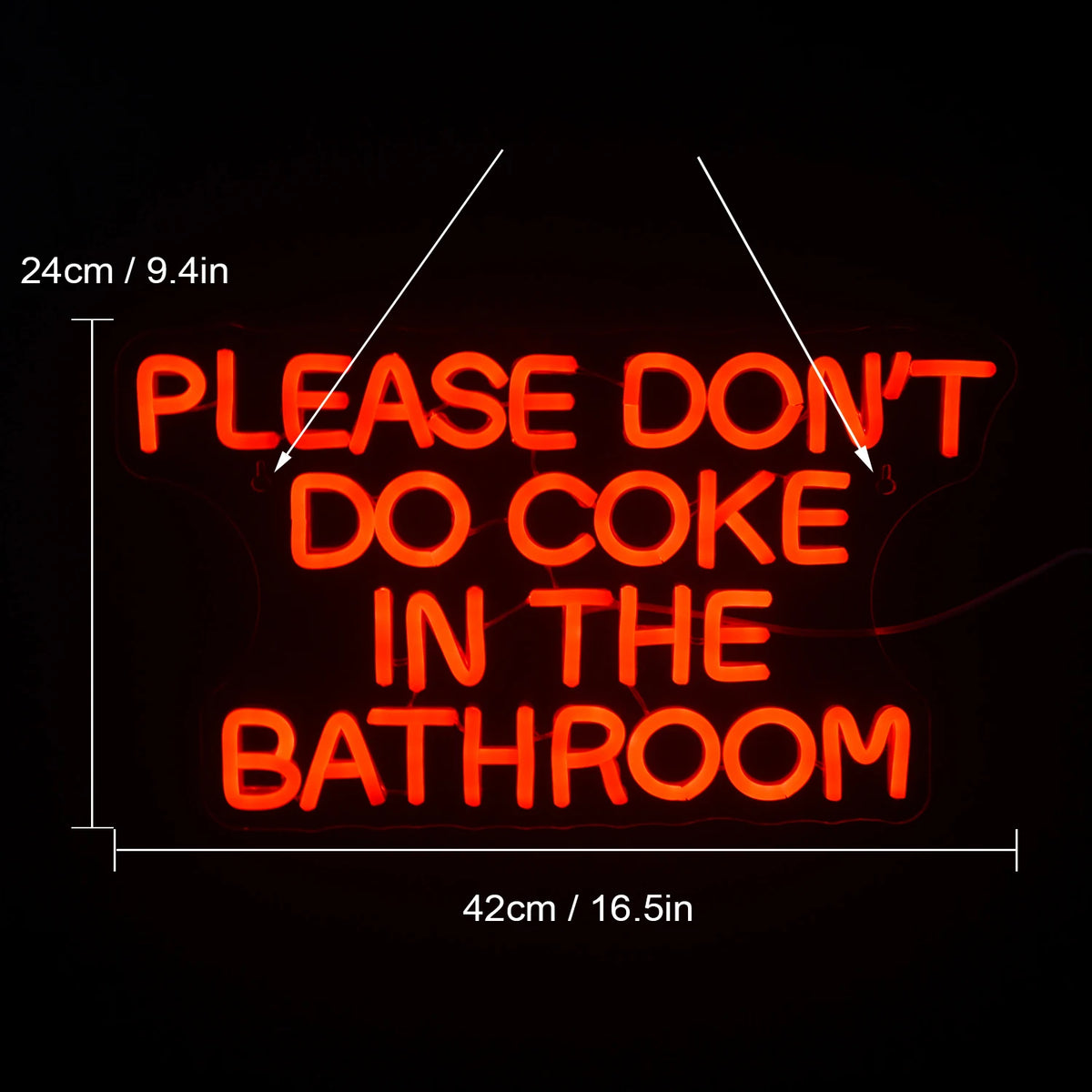 Please Don't Do Coke in the Bathroom – LED-neonbord (5 V USB)