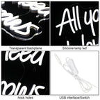 All you need is brows 5V USB LED Neon Sign - Budgetvriendelijk