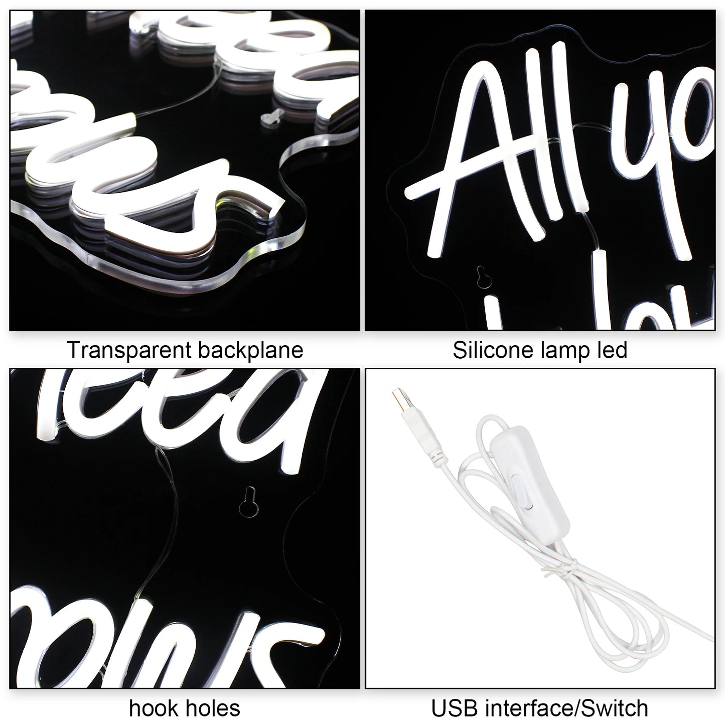 All you need is brows 5V USB LED Neon Sign - Budget Friendly