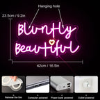 Bluntly Beautiful 5V USB LED Neon Sign - Budget Friendly