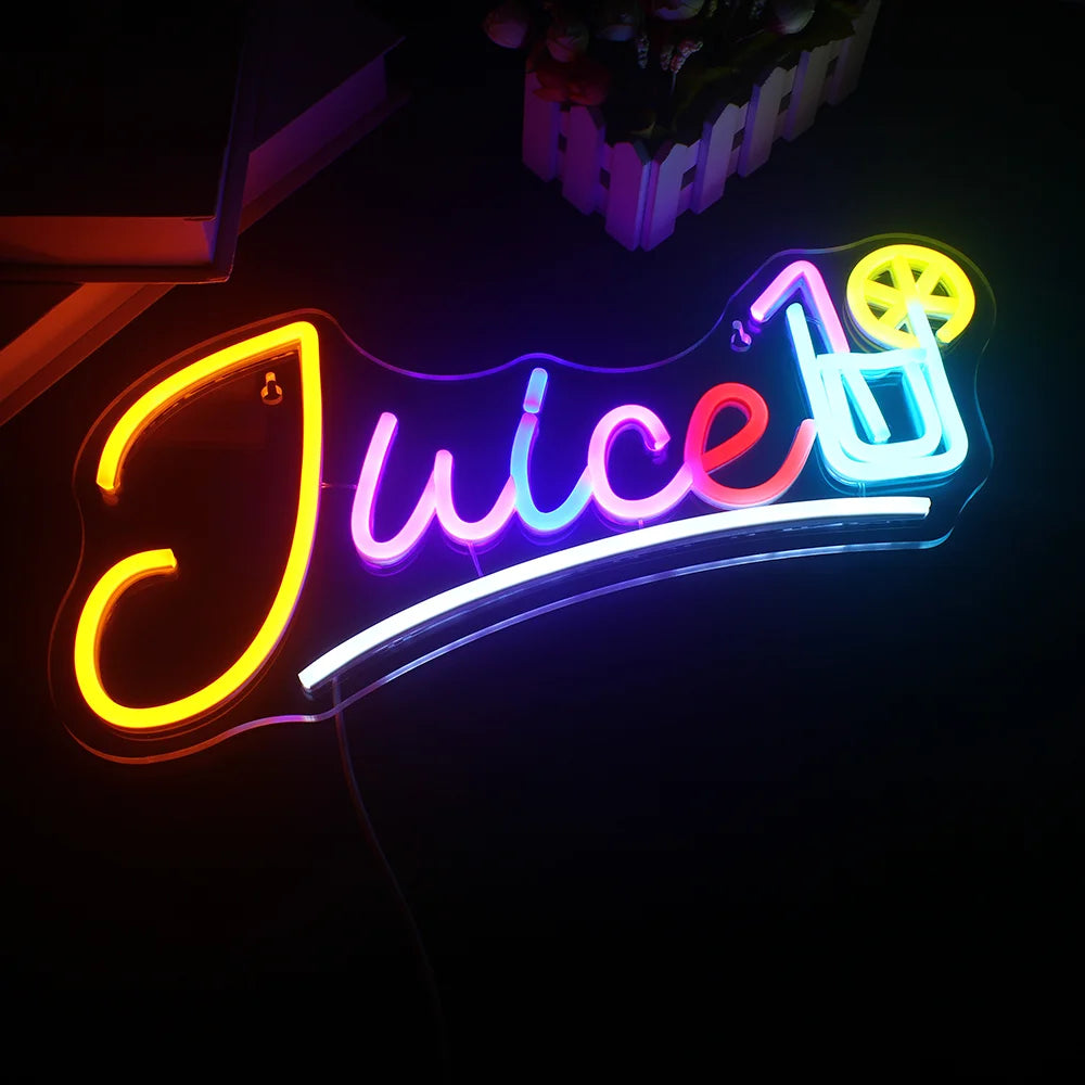 Juice 5V USB LED Neon Sign - Budget Friendly