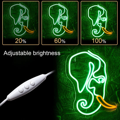 Elephant 5V USB LED Neon Sign - Budget Friendly