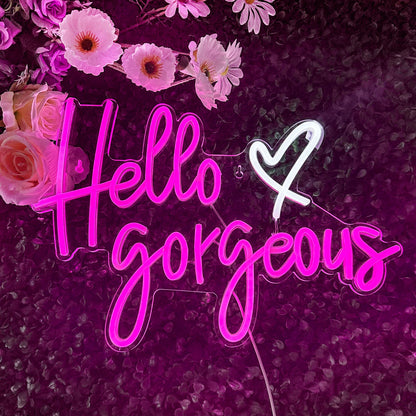 Hello Gorgeous 5V USB LED Neon Sign - Budget Friendly