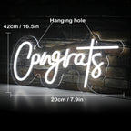 Congrats 5V USB LED Neon Sign - Budget Friendly