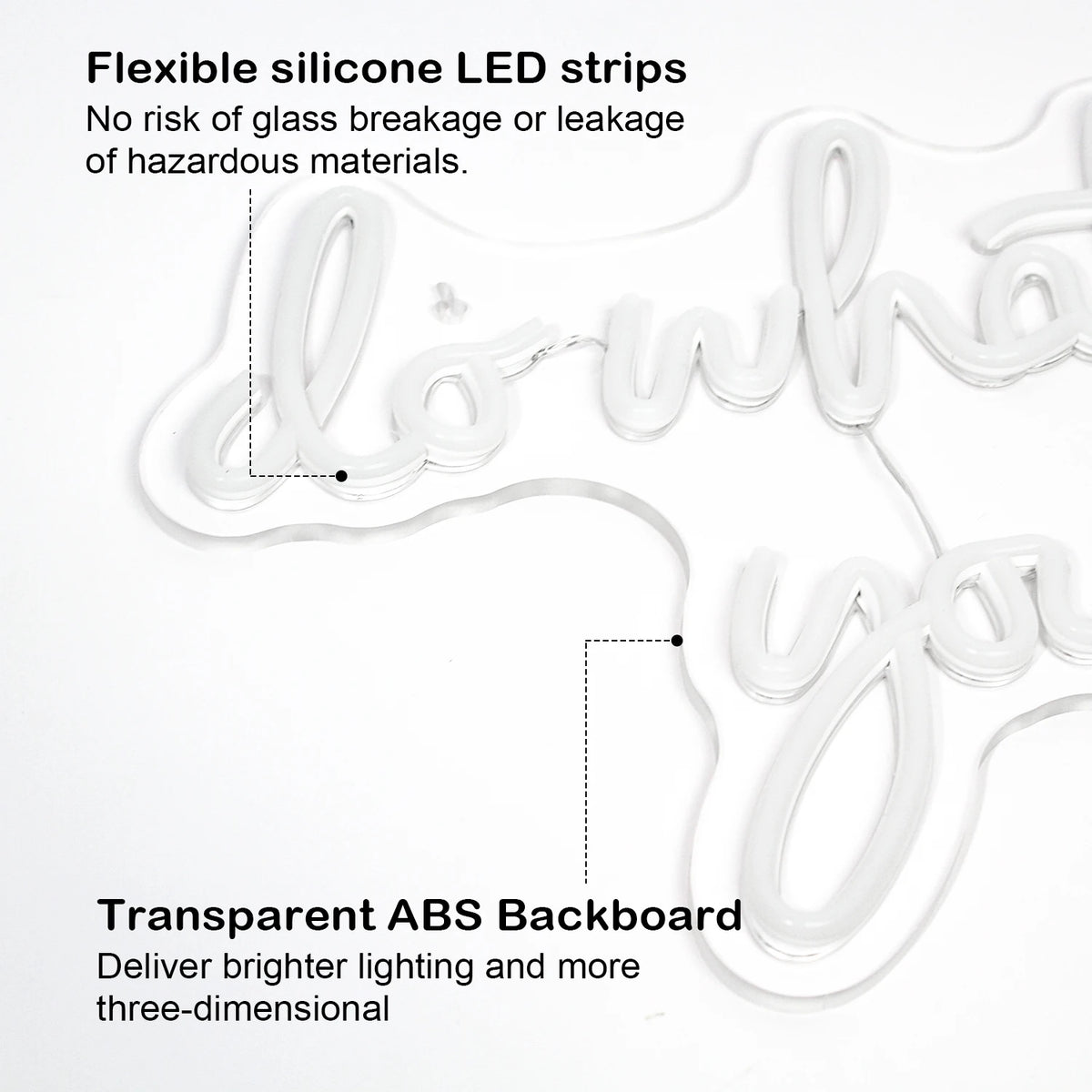 do what you love – Hart – LED-neonbord (5 V USB)