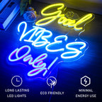 Good Vibes Only 5V USB LED Neon Sign - Budget Friendly
