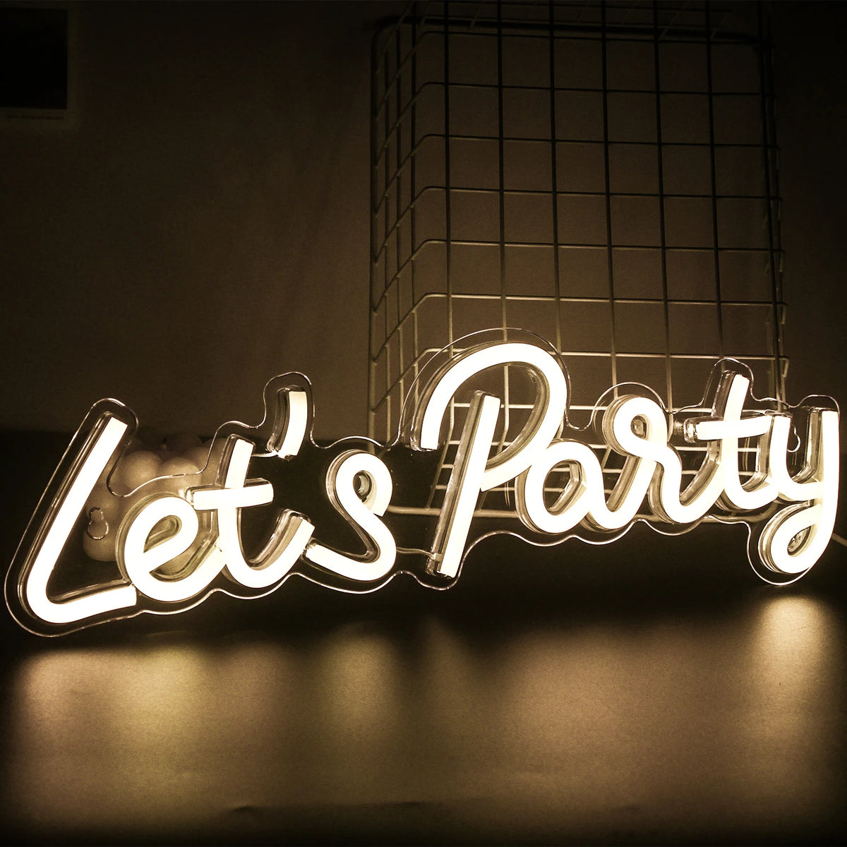 Let's Party 5V USB LED Neon Sign - Budget Friendly