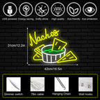 Nachos – Tortillachips en dip – LED-neonreclame (5 V USB)