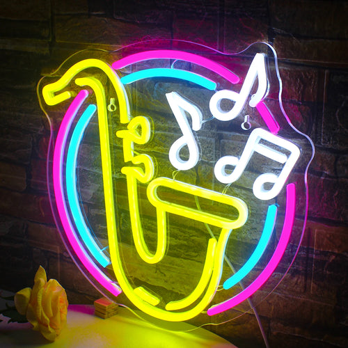 Saxofoon – LED-neonbord (5 V USB)