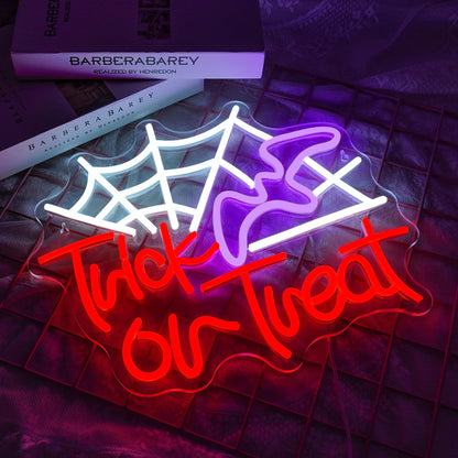 Trick Or Treat Halloween 5V USB LED Neon Sign - Budget Friendly