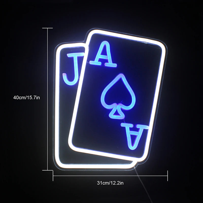 Poker 5V USB LED Neon Sign - Budget Friendly