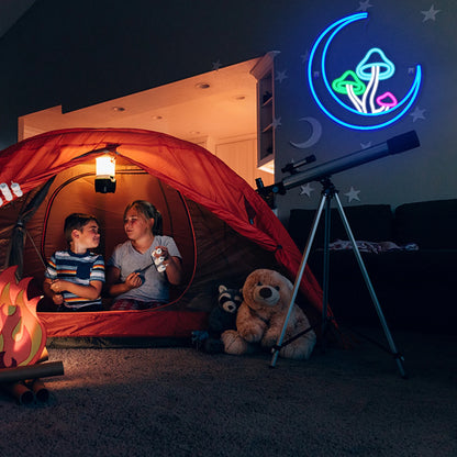 Moon Mushroom 5V USB LED Neon Sign - Budget Friendly