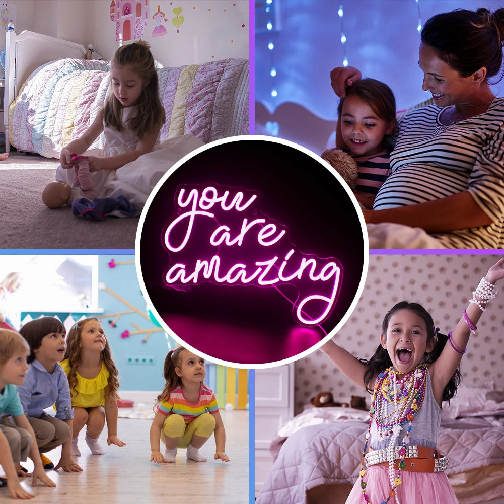 You Are Amazing 5V USB LED Neon Sign - Budget Friendly