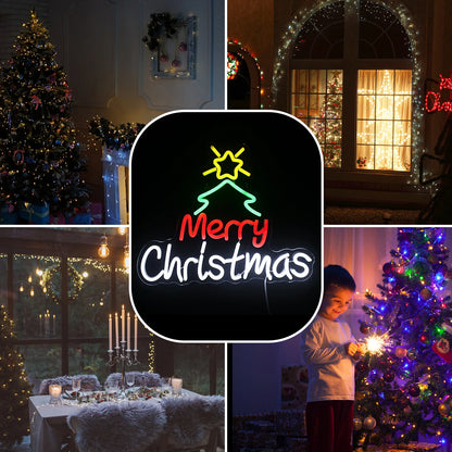 Merry Christmas 5V USB LED Neon Sign - Budget Friendly