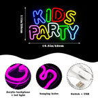 Kids Party – LED-neonbord (5 V USB)