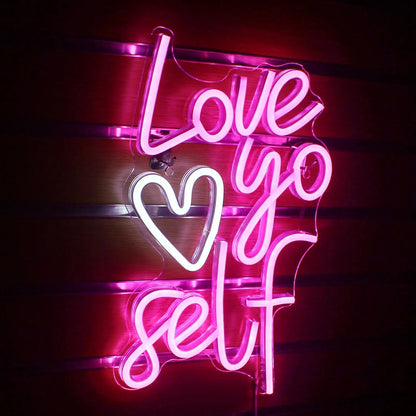 Love Yo Self 5V USB LED Neon Sign - Budget Friendly