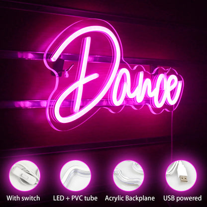 Dance 5V USB LED Neon Sign - Budget Friendly
