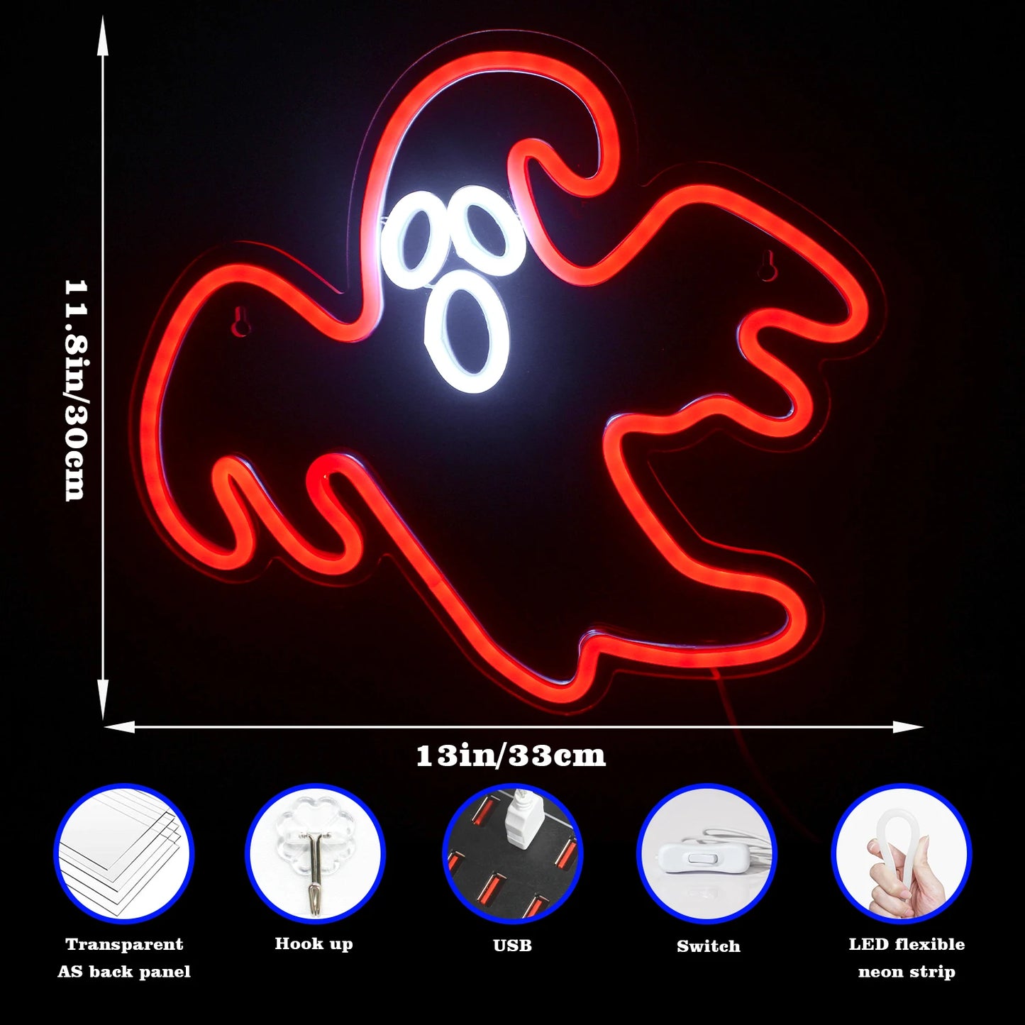 Halloween 5V USB LED Neon Sign - Budget Friendly