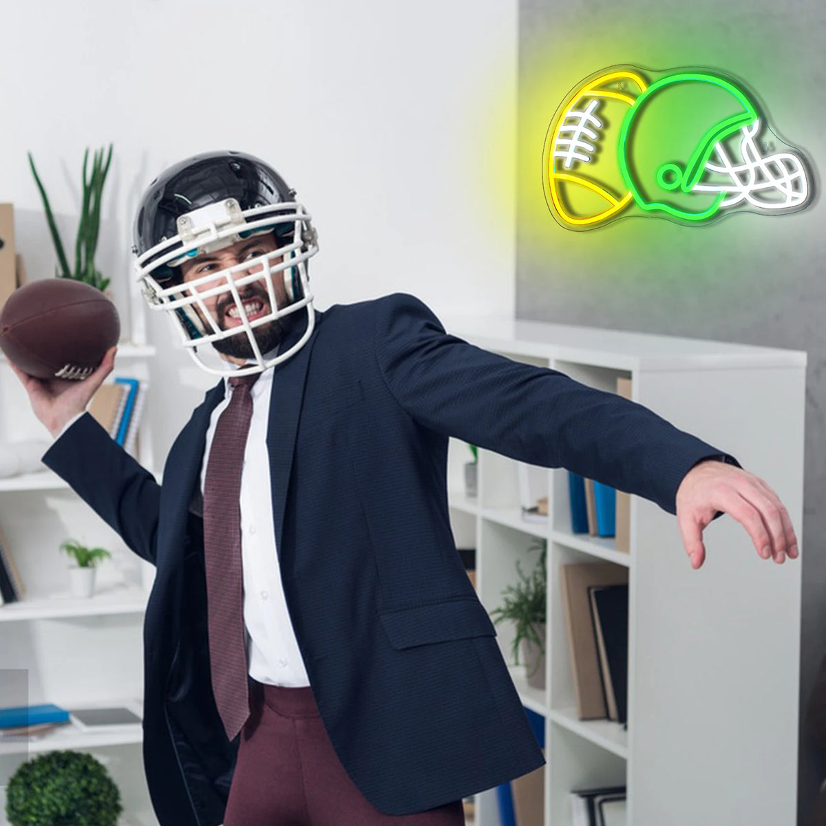 American Football Helmet 5V USB LED Neon Sign - Budget Friendly
